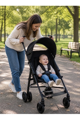 Chubby Baby Baston Bebek Arabası Ergonomik 5 Nokta Emniyet Kemerli