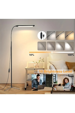 Willowhaven 1 Adet Usb Güç Kaynaklı 3 Ayarlı Karartılabilir Ayarlanabilir Parlaklık Esnek Gooseneck 96 Led Gece Lambası Siyah Yer Lambası