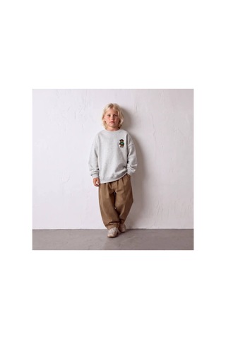 Poala Kids Gri Bear Sweatshirt