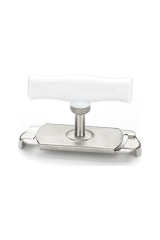 Yuntech01 Stainless Steel Ergonomik Kelepçe Dizaynlı Kapağı Açıcı, Kaydırma Engelledi, Ev Ve Mutfak Araçları Renkli Kutu Paketi Gümüş