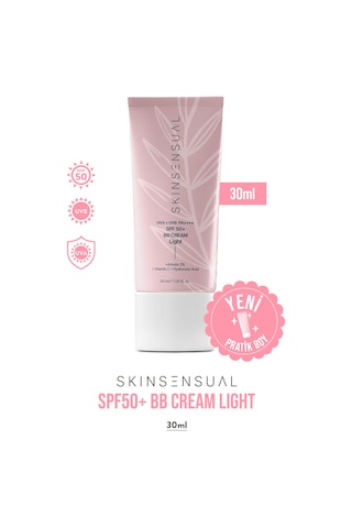 Skin Sensual BB Krem Light 30ml SPF50 PA++++ | Leke Karşıtı, Aydınlık Cilt Görünümü | UVA/UVB Koruma