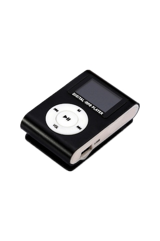 Kangvka Taşınabilir Metal Mp3 Çalar, Mini Lcd Ekran, 3.5mm Kulaklık Soketi, 32gb Tf Kart Desteği, 90mah Pil, Siyah