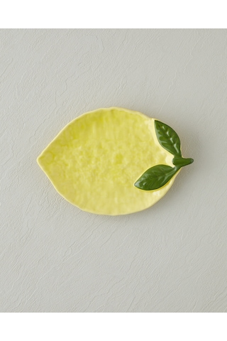 English Home Lemonella Seramik Kayık Tabak 22x15x3 Cm Sarı