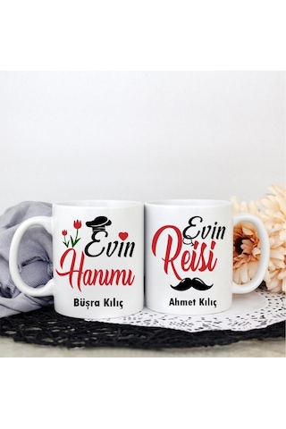 Nilhediye Çiftlere Özel İsimli Kupa Bardak Evin Reisi Hanımı - 487102370 Nilhediye Çiftlere Özel İsimli Kupa Bardak Evin Reisi Hanımı - 487102370