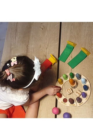 Kırtkırt Ahşap Ay Döngülü Tabla