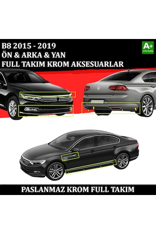 Vw Passat B8 Krom Takımı Full Paket 2015 2016 2017 2018 2019