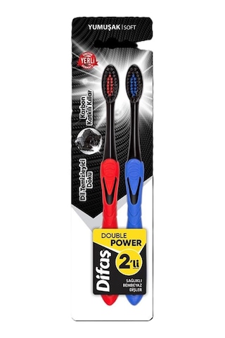 Difaş Double Power 2'li Yumuşak Kıllı Diş Fırçası