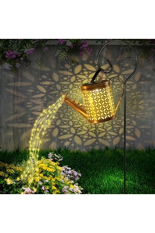 Honeybeeshop 2 Adet Lihangstar Güneş Enerjili Sulama Işıkları Otomatik Açma Kapama Ayarlanabilir Led Bahçe Aydınlatması Vintage Asılı Fenerler Çim Yol Patio Bahçe İçin