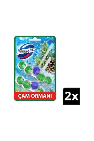 Domestos Wc Blok 5'li Güç Çam Ferahlığı 600 Sifona Kadar Güçlü Temizlik 110 Gr İkili Paket