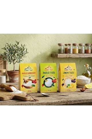 Tuz 3 Lü Set İngiliz Karbonatı 200 Gr + İngiliz Tuzu Epsom 200 Gr + Limon Tuzu 200 Gr