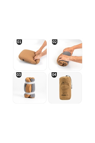 Springsun Yeşil Hafıza Köpük Yastık - Kamp, Seyahat Ve Öğle Dinlenme İçin Taşınabilir Boyun Desteği - Yavaş Geri Yayılımlı Ve Yıkama Kolay Kılıf Yeşil