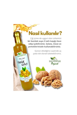 Ceviz Sirkesi 500 Ml - 6'lı Paket Organik Doğal Fermantasyon