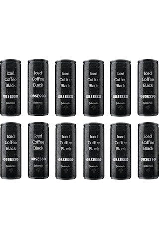 Obsesso Şekersiz Soğuk Kahve 250 Ml X 12 Adet Hazır