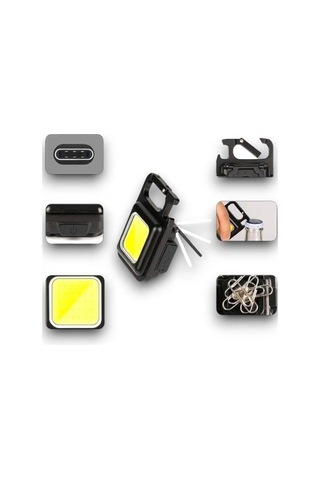 800 Lümen Mini Led Fener Usb Şarjlı Taşınabilir Işık Şişe Açacaklı