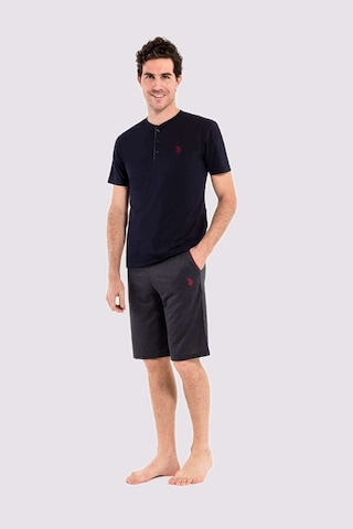 U.S. Polo Assn. Erkek Lacivert 3 lü Pijama Takım 12005 Lacivert
