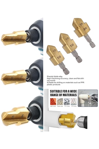 Pvc Pprc Boru Tamir Delme Genişletme Onarımı İçin 3lü Havşa Seti