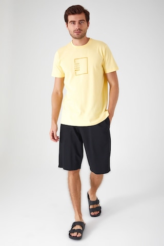 Arnetta Think Less Live More Sarı Erkek Bermuda Takım 001
