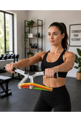 Direnç Bantlı Kol Göğüs Omuz Egzersiz Aleti Evde Flzdgnkr - 43 Fitness Seti