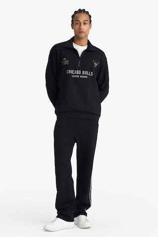 Defacto Nba Chicago Bulls Relax Fit Polo Yaka Jakarlı Sweatshirt F5859ax25wnbk81 Siyah-bk81