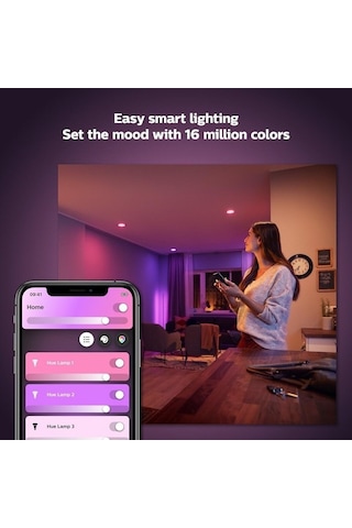 Philips Hue Tek Akıllı Ampul GU10 Beyaz ve Renkli Ambiyans - 929001953101