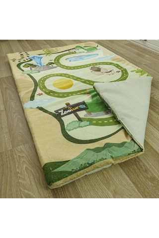 Zooturak Peluş Çocuk Matı Dinazor Dino 100cm x 150cm