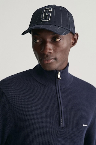 Gant Erkek Regular Fit Yarım Fermuarlı Kazak - Lacivert-10717 Evenıng Blue