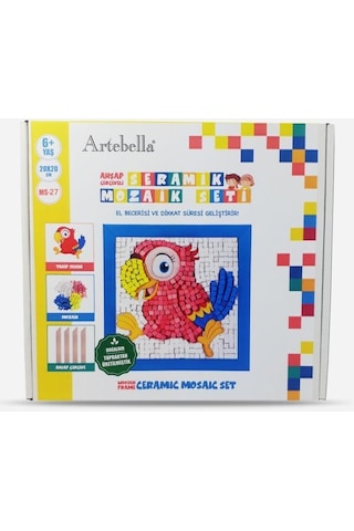 27 I Çocuk Ahşap Çerçeveli Seramik Mozaik Set 20x20 Cm