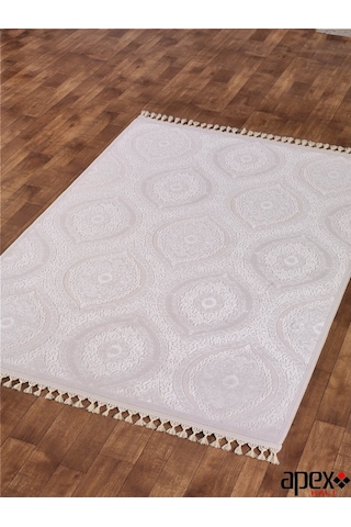 Apeks Halı Hanedan 5812 100X300 Saçaklı Ekru