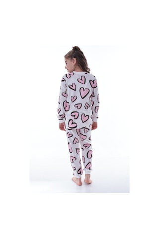 Kız Çocuk Kalpli Desenli Pamuklu Pijama Takımı Rahat Ve Tatlı Uyku Takımı Çok Renkli