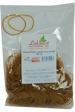 Lokman Avm Kauçuk Paket Lastiği Para Lastiği 100 G Paket