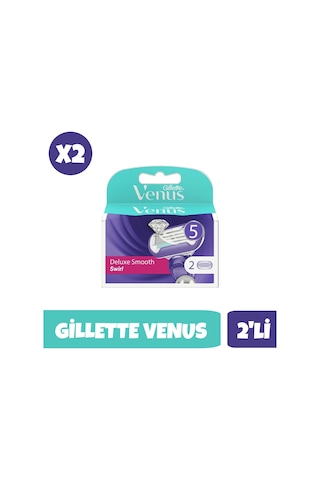 Gillette Venus Swirl Deluxe Smooth Kadın Tıraş Bıçağı 2 x 2'li