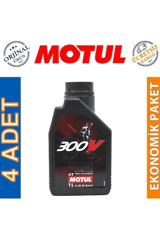 Motul 300V Fl 15W-60 4T 4 Zamanlı Motosiklet Motor Yağı 4 x 1 L