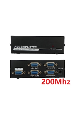 Vga Splitter Çoklayıcı Çoğaltıcı 4 Port 4873A Çoklu Ekran Switch