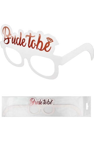 8 Adet Bride Konsepti Gözlük Rose Gold Bride To Be Yazılı Beyaz Bekarlığa Veda Partisi Gözlüğü