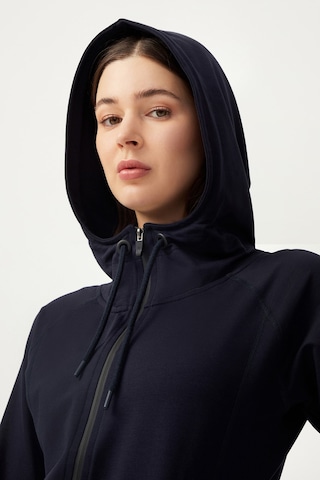 Los Ojos Kadın Lacivert Kapüşonlu Fermuarlı Sweatshirt Eşofman Üstü Lacivert