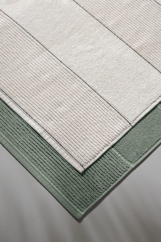 Carmine Bathmat Olive - Ekstra Yumusak, Modern %100 Pamuk 50X75Cm Krem