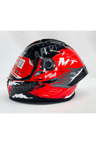 Mt Stinger 2 Ardent C5 V-28B Şefaf Vizörlü Kask Parlak Kırmızı