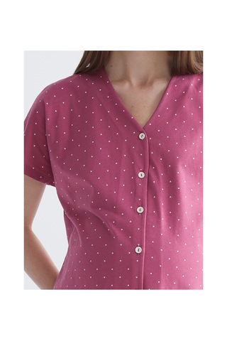 Lcw Dream Bordo V Yaka Desenli Hamile Pijama Takımı