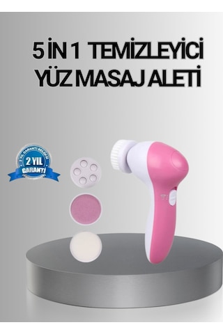 5 Başlıklı Yüz Masaj Aleti Cilt Temizleme, Peeling, Siyah Nokta Ve Gözenek Bakımı