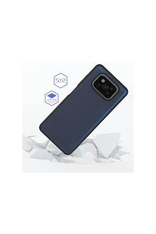 Xiaomi Poco X3 Kılıf Zore Flora Kapak Siyah
