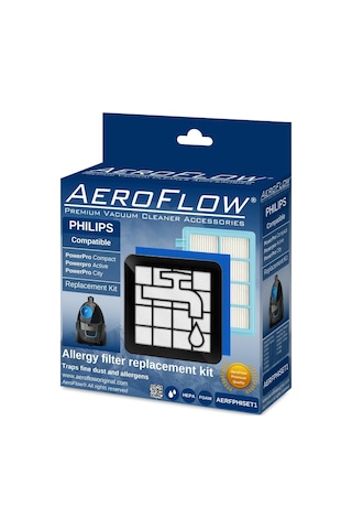 Aeroflow Philips Powerpro Compact Fc9330/07 Uyumlu Fc8010/01 - Fc8010/02 Filtre Seti
