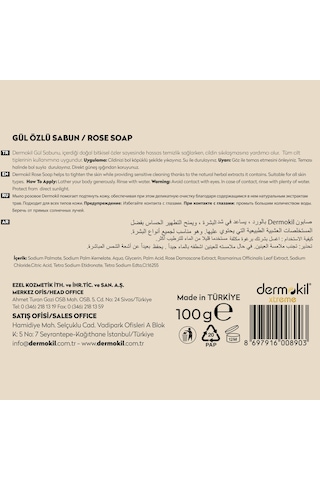 Dermokil Doğal Gül Özlü Katı Sabun 100 G X 3 Adet Gül