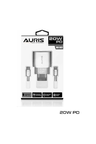 Auris PD iPhone Uyumlu Yüksek Hızlı Şarj Cihazı Seti 20W