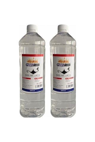 2'li Şeffaf 1 Litre Kandil Yağı Kokusuz Dumansız İç Mekan 2lt Şeffaf