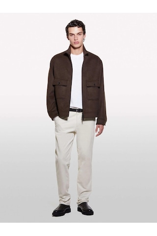 Sisley Pamuk Karışımlı Dar Kesim Cepli Kadife Chino Pantolon Erkek 0l8 Pantolon - 324a41znsf04r Bej