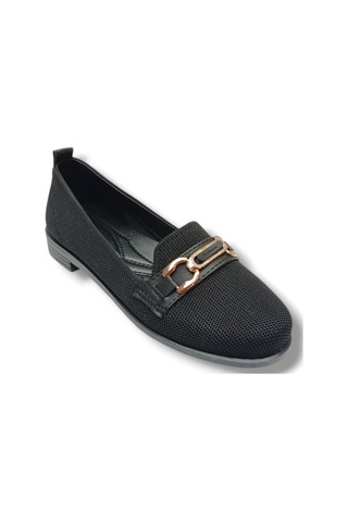 Defne 790-26 Triko Fashion Tokalı Anatomik Kadın Babet Sıyah