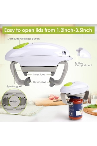 Novahub Kavanoz Açacağı - Paslanmaz Çelik, Otomatik Kullanım 1.2-3.5 İnç Diğer