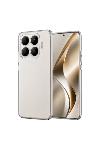 Xiaomi Mi 17t Pro Lüx Şeffaf Silikon - Şeffaf Düz Renkli