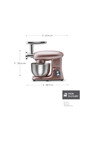 Karaca Multichef 1900 W Stand Mikser Mutfak Şefi 5.5 L