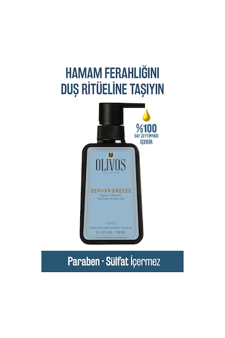 Olivos Saf Zeytinyağlı ve Hamam Kokulu Duş Jeli 750 ML